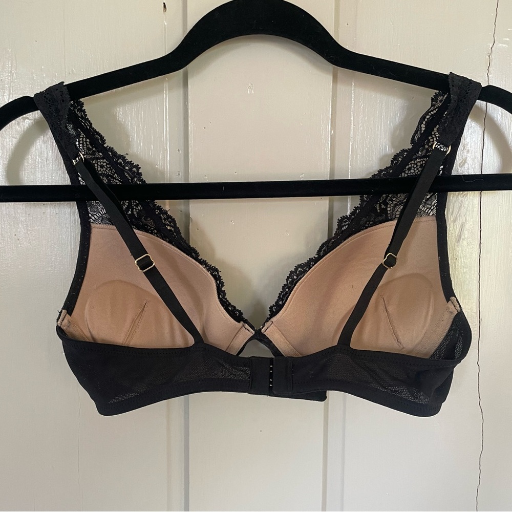 ThirdLove Black Lace Plunge Bra Sexy Cute Adjustable Straps Full Coverage NWOT - Picture 9 of 12